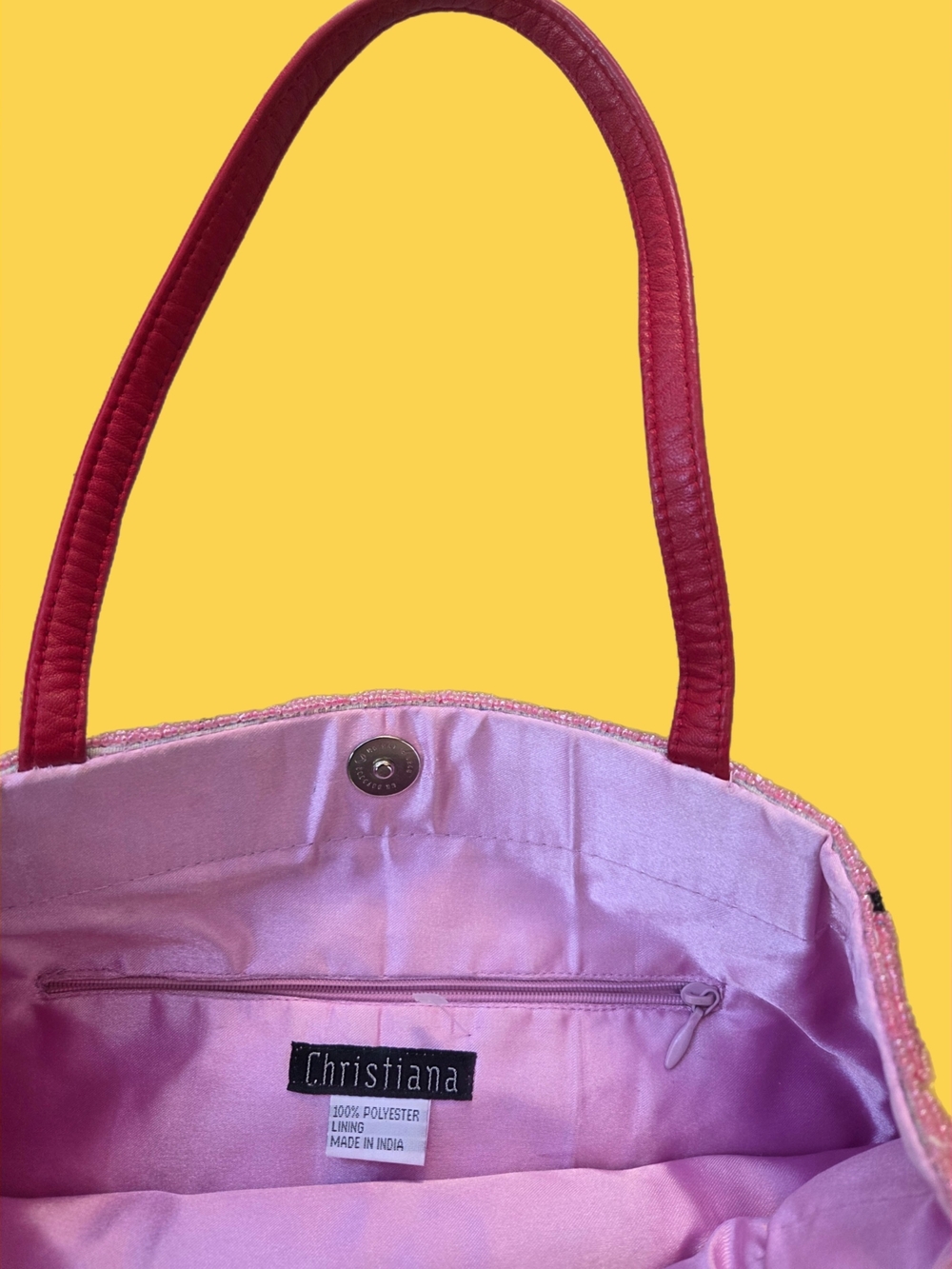 Christiana Vintage Multi Colored Ethnic Glass Beaded Tote Bag "Brand New" - Picture 2 of 4